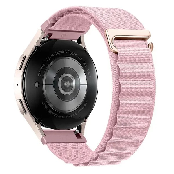 22mm 20mm Nylon Alpine Loop Armband för Huawei Watch GT5 Pro GT5 GT4 GT3-2 46mm Armband Klockarmband för Samsung Watch 7 6 5 4 Bälte Cream powder sand for width 22mm