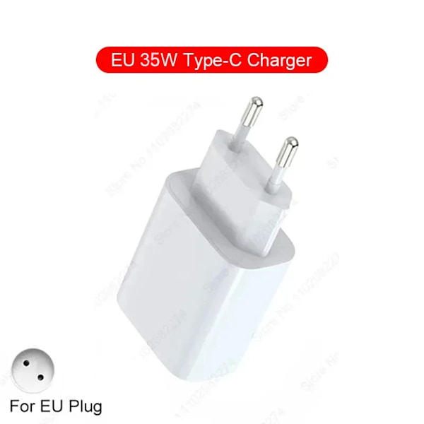 PD 35W Snabbladdare För iPhone 15 Pro Max USB Typ C Laddarkabel För Xiaomi 14 Redmi Note 12 13 Pro Snabbladdningstillbehör EU 35W Fast Charger