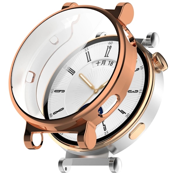 Silikon TPU Fodral Glas För Huawei Watch GT4 41MM Smart Klockarmband Skärmskydd Skal för Huawei Watch GT 4 GT4 Stötfångarskal Transparent For GT4 41MM