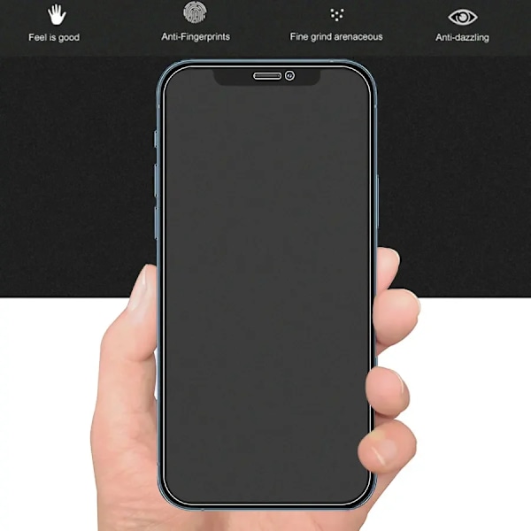 2 st Skärmskydd utan fingeravtryck för IPhone 11 12 13 14 15 Pro Max Mini XS XR X 8 7 Plus SE 2022 Matt Härdat Glas Film For iPhone X or XS No Fingerprint Glass