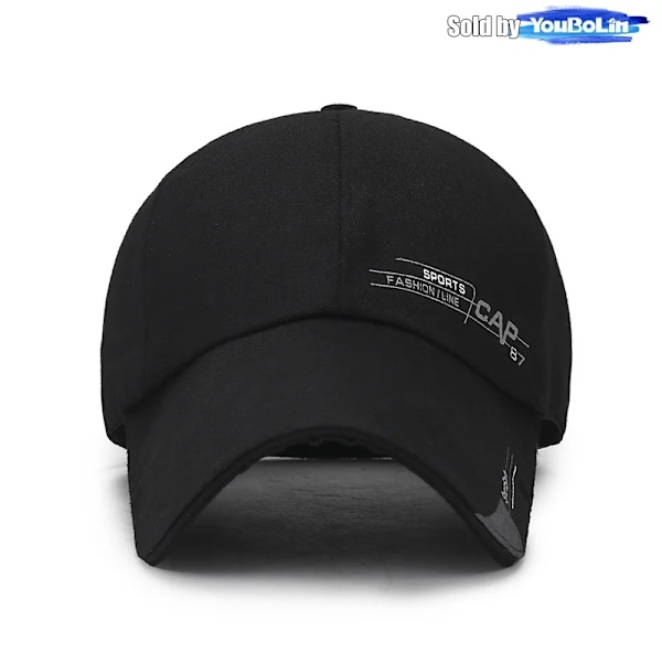 Sommarhatt i bomull med förlängd brätte, texttryck, justerbar baseballkeps, solhatt, truckerkepsar, pappahattar Grey