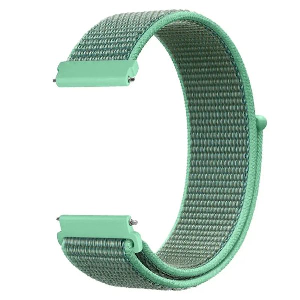 20 22mm Nylon Klockarmband För Garmin Vivoactive 3 4 5/Venu 2 Plus/Venu 3/Forerunner 55 158 265 965 745 645 255 Music Loop Armband Spearmint 22mm Width Band