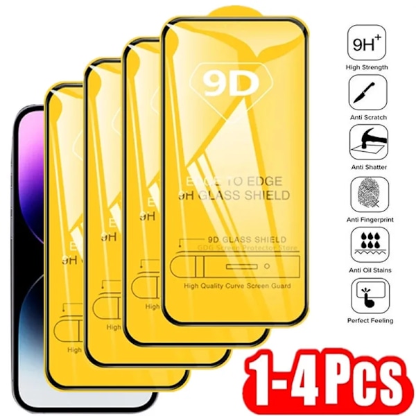 9D Full Cover Skyddsglas För Huawei Y5 Y6 Y7 Y9 Prime 2018 2019 Pro Y6P Y6S Y7A Y7P Y8P Y8S Y9A Y9S Skärmskydd Film Y7 Prime 2018 Tempered Glass