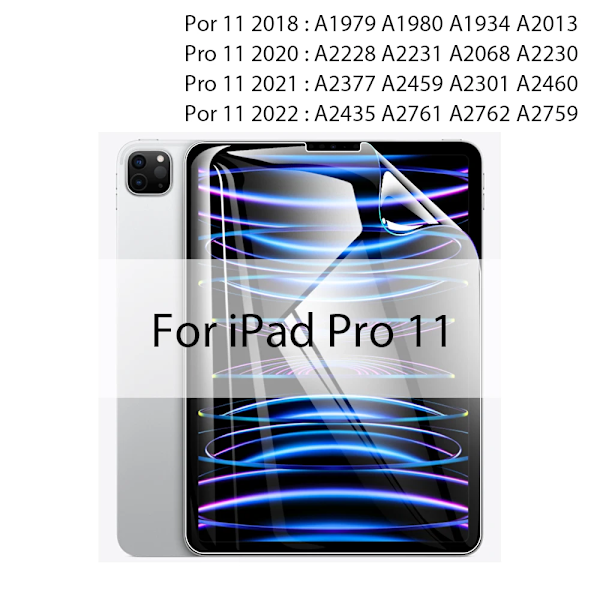 Hydrogel Film för Ipad Pro 13 M4 12.9 Air M2 M3 11 5 4 A16 10 9 9:e 10:e Generationen Mini 7 6 2025 Skärmskydd Tillbehör Pro 11 2018-2022