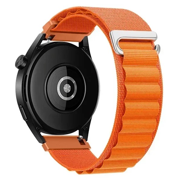 22mm 20mm Nylon Alpine Loop Armband för Huawei Watch GT5 Pro GT5 GT4 GT3-2 46mm Armband Klockarmband för Samsung Watch 7 6 5 4 Bälte Orange for width 22mm
