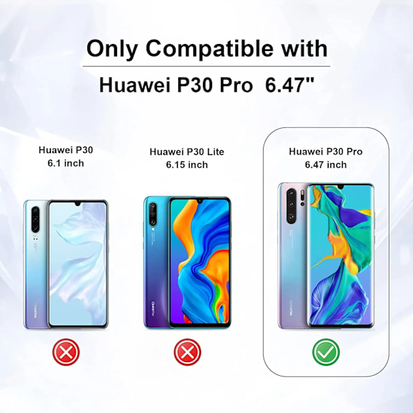 1/4 st 3D Skärmskydd Glas För Huawei P30 Pro P30Pro Härdat Glas Film For Huawei P30 Pro 1 pieces
