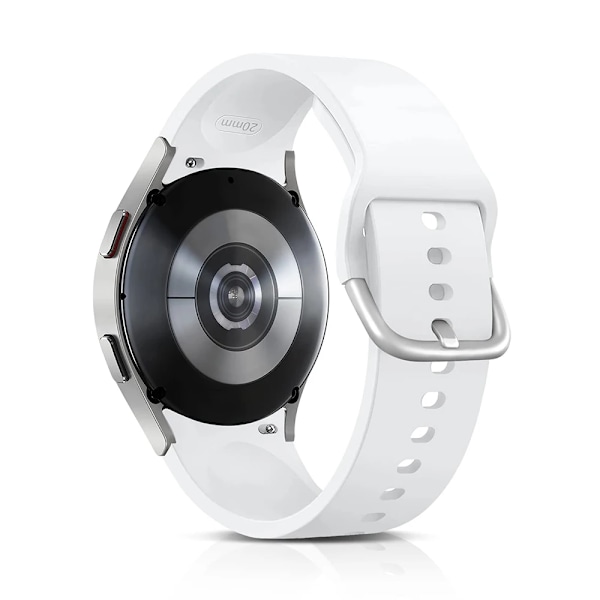 Silikonarmband för Samsung Galaxy Watch 7 6 5 4 44mm 40mm pro 45mm Sport 20mm Klockarmband Armband Galaxy Watch6 Classic 43mm 47mm official White 4 classic 42mm 46mm