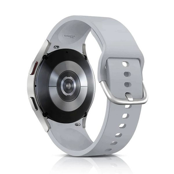 Silikonarmband för Samsung Galaxy Watch 7 6 5 4 44mm 40mm pro 45mm Sport 20mm Klockarmband Armband Galaxy Watch6 Classic 43mm 47mm official Gray Watch 5 pro 45mm