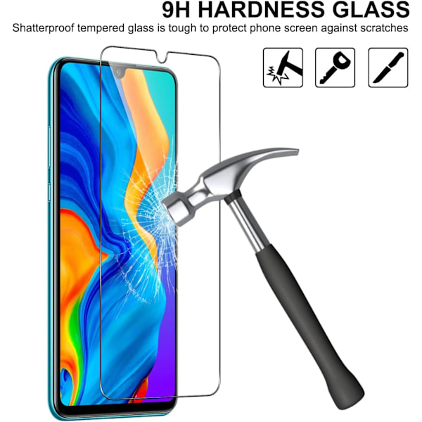 1/4 stycke För HUAWEI P30 P30Lite härdat glas högupplöst anti-fall funktion intelligent skärmskydd glasfilm For Huawei P30Lite Tempered Glass