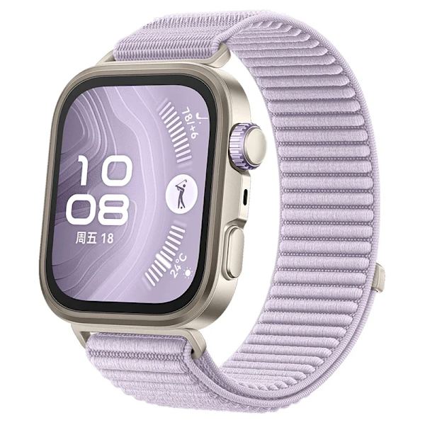 Nylonflätat armband för Huawei Watch Fit 4 3 Smartwatch Bekvämt band Utbytbart för Huawei Watch Fit 4 Pro Tillbehör Bälte Wind letter purple Huawei Watch Fit 3