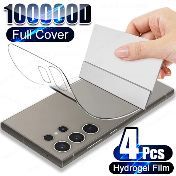 4 st Skärmskydd Baksida Hydrogel Film För Samsung Galaxy S24 S23 S22 S21 S20 S25 Ultra Plus A55 A54 A34 A52 Telefontillbehör For Samsung A55 Hydrogel film