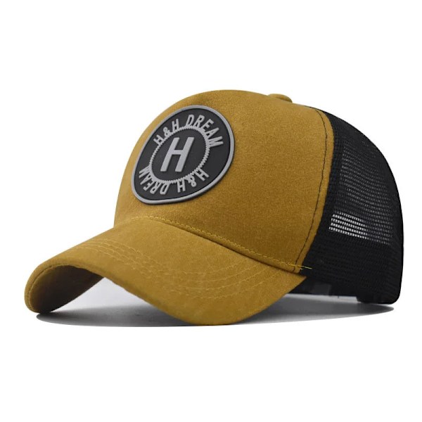Snabbtorkande Keps Truckerkeps Meshkeps Sportkeps för Män Justerbar Basebollkeps Löparkeps Utomhussportkeps Yellow Adjustable