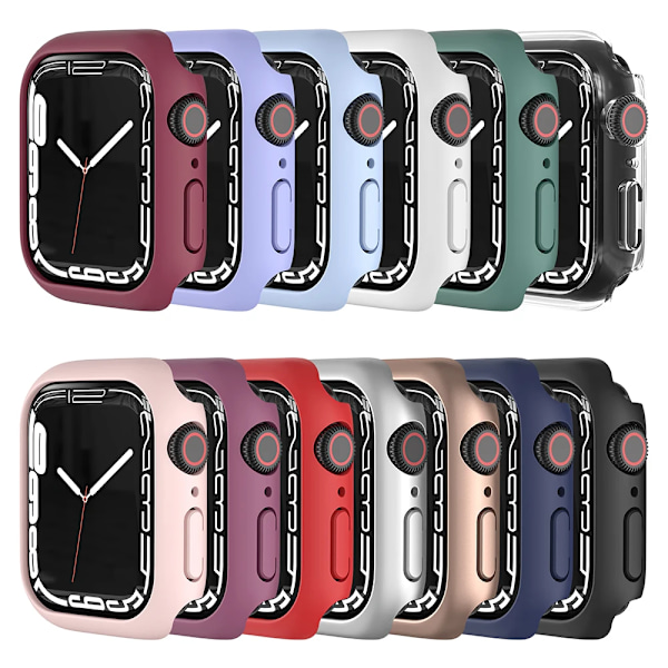 4 st Fodral för Apple Watch Series 7 8 41mm 45mm 40mm Skydd PC-skydd för iWatch Series 6 5 4 38mm 42mm Stötfångarfodral Ingen Skärm C 41mm
