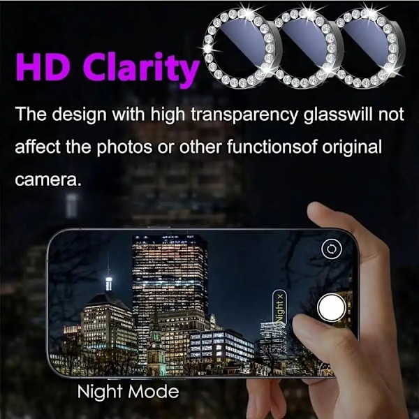 9D Diamant Kameralinsskydd Ring Skyddsfilm För Samsung Galaxy S25 S24 S23 S22 Ultra 5G S25 Plus S24 FE S23 Härdat Glas Diamond Pink For S23 FE