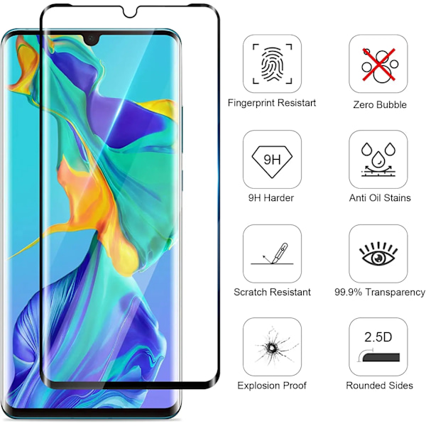 1/4 st 3D Skärmskydd Glas För Huawei P30 Pro P30Pro Härdat Glas Film For Huawei P30 Pro 1 pieces