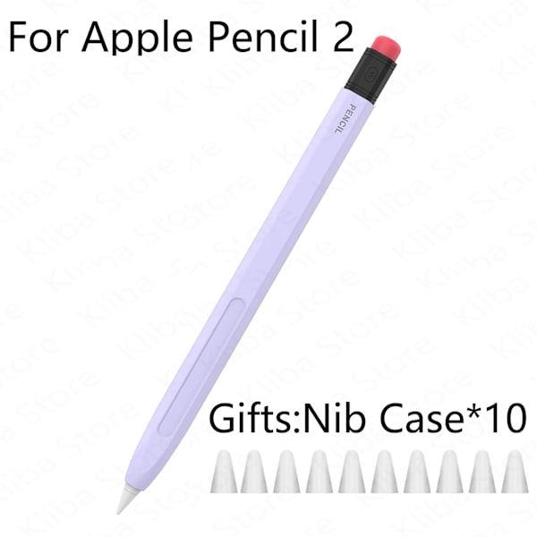 Fodral för Apple Pencil 2/1, skyddande hylsa för iPad Tablet Touch Pen Stylus, Pencil 1/2-fodral PURPLE