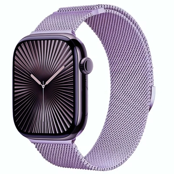 Milanese Armband för Apple Watch Band Ultra2 49mm 10 46mm 9 8 7 45mm 41mm Metall Magnetiskt Armband iWatch 6 5 4 SE2 44mm 40mm 42mm Lavender purple for serise 10 46mm
