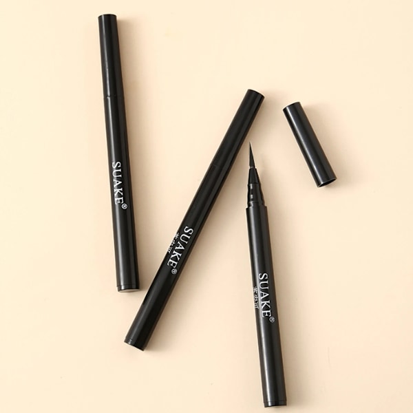 Smidig Flytande Snabbtorkande Eyeliner Penna Inget Bläckläckage Hållbar Inte Lätt Att Kladda Eyeliner Vattentät Eyeliner Flytande Mjuk Svart black 3pcs