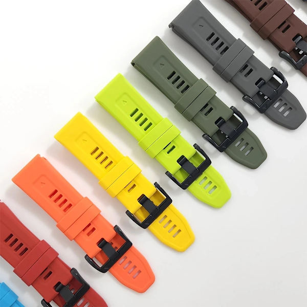 QuickFit 22mm 26mm Armband för Garmin Epix Gen 2 Silikonarmband för Garmin Fenix 7 7X 5Plus 6XPro Enduro 2 Armband Gray For TACTIX DELTA