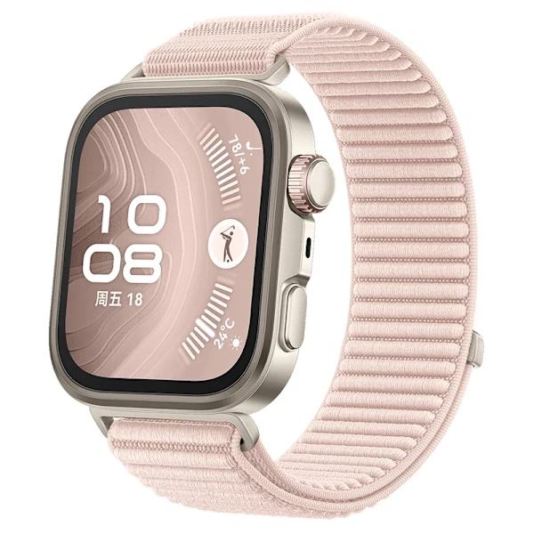 Nylonflätat armband för Huawei Watch Fit 4 3 Smartwatch Bekvämt band Utbytbart för Huawei Watch Fit 4 Pro Tillbehör Bälte Milkshake powder Huawei Fit 4 Pro