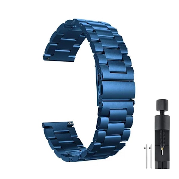 22mm 20mm Metall Klockarmband För Garmin Vivoactive 3 4 5 Forerunner 245 645 158 55 165 745 965 255 256 Armband Venu 3 2 SQ2Music SZ-Blue 20mm width