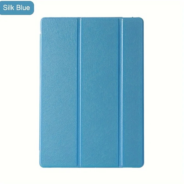 Fodral för Samsung Galaxy Tab A A9 Plus A8 10.5 A7 Lite T220 X200 X210 T580 S5E S6 Lite S2 T810 P620 PU Tablet Cover Smart Case Silk Blue Tab A9 Plus X210
