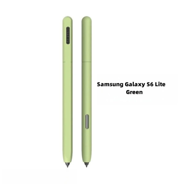Silikon Pennfodral Tablet Touch Stylus Penna Skydd Enfärgad för Samsung Galaxy Tab S6 Lite S Pen S7 FE S8 Ultra S9 Plus S6 Lite-green
