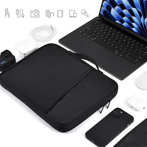 Tabletfodral för Samsung Galaxy Tab S7 FE S8 S9 Plus A9 A8 S6 Lite Fodral för Xiaomi Pad 5 6 Pro Redmi Pad SE Skydd black 9 - 11 inch