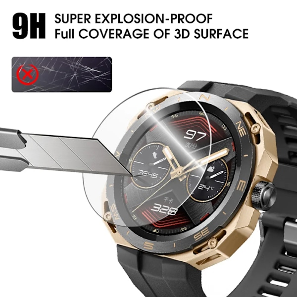 Härdat glas för Huawei Watch GT 2 GT3 Pro 46mm GT3 SE GT Runner GT CYBER Smartwatch HD Skärmskydd Explosionssäker Film 3PCS For Huawei GT Runner