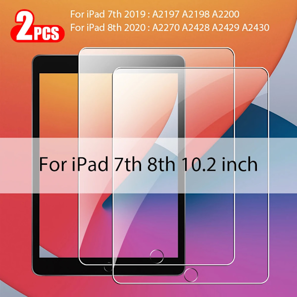 2 st Härdat Glas Skärmskydd För Ipad Pro 13 12.9 M4 Air 11 M3 M2 5 4 Mini 6 7 9 9:e 10 10:e Generationen A16 Tillbehör 7th 8th 10.2