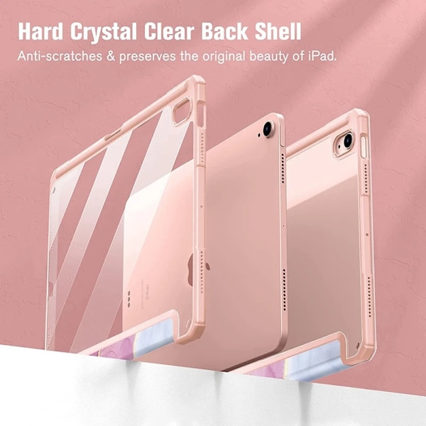 Smart PU-fodral för iPad Air 4:e 5:e iPad 10:e 10.9 Funda för iPad Pro Air 11:e 11 7:e 8:e 9:e 10.2 2 9.7 3 10.5 Transparent Skal picture PP iPad 7th 8th 10.2