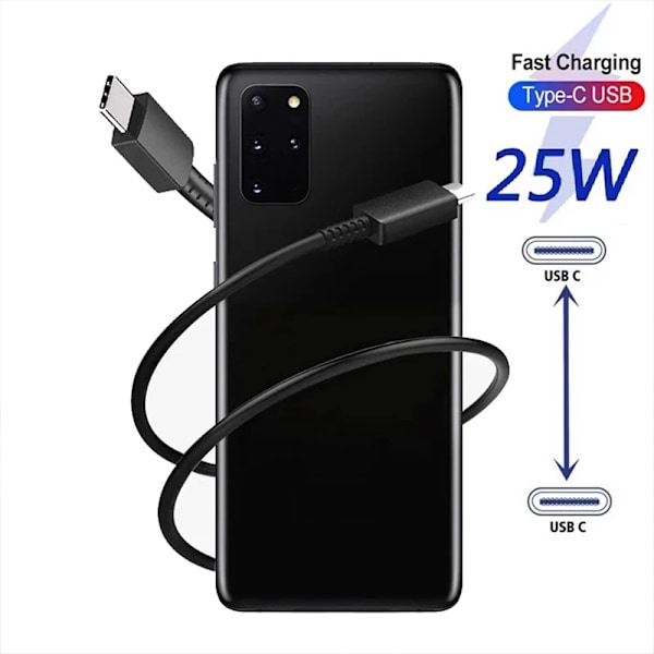 25W PD Laddare USB C Snabbladdare för Samsung Galaxy S22 S23 Ultra Note 10 + 5G Mobiltelefon Typ C Snabbladdande Väggadapter White EU