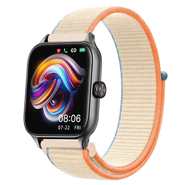 20mm 22mm Nylon Loop band för Amazfit GTS4/2/3/3pro/2e/GTS2 Mini/GTR 4 42mm/47mm/GTR2/2e/stratos armband Amazfit bip rem 60 cream 22mm