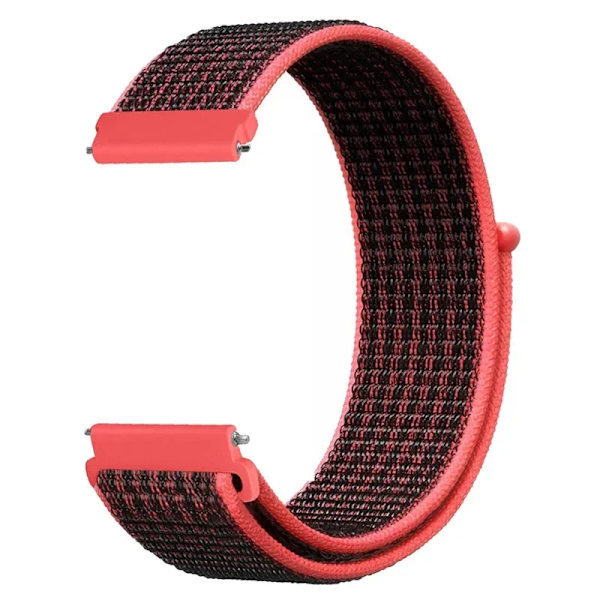 20 22mm Nylon Klockarmband För Garmin Vivoactive 3 4 5/Venu 2 Plus/Venu 3/Forerunner 55 158 265 965 745 645 255 Music Loop Armband Red black 22mm Width Band