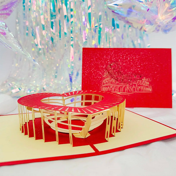 Pop UP 3D Födelsedagskort Världsattraktioner Kort Affärsinbjudan Pojke Gåva Hälsning Turistvykort för Pojkvän Pappa Present Clown-birthday card