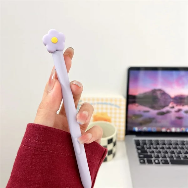 Silikon Pennfodral Tablet Touch Stylus Penna Skydd Tecknad Söt för Samsung Galaxy Tab S6 Lite S7 FE S8 Ultra S9 Plus S6 Lite White Paw