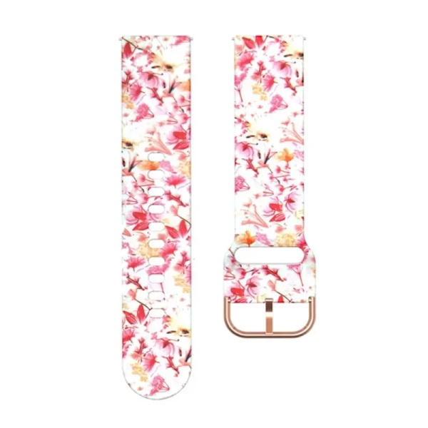18mm Tryckt Silikonarmband för Huawei Watch Gt4 41mm 18mm Armband För Garmin Vivoactive 4S/Venu 2s Huawei Watch Gt5 41mm armband 33 pink dandelion Huawei gt 5-4 41mm
