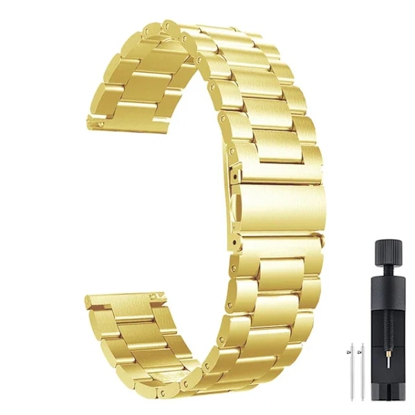 22mm 20mm Metall Klockarmband För Garmin Vivoactive 3 4 5 Forerunner 245 645 158 55 165 745 965 255 256 Armband Venu 3 2 SQ2Music SZ-Gold 22mm width