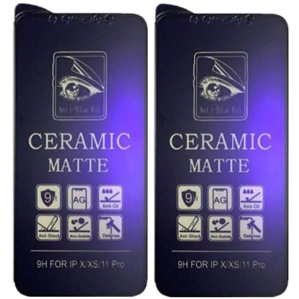 3 st Keramisk Film Matt Skärmskydd Anti Blå Skydda Ögonen För iPhone 16 Pro Max 15 Plus 14 13 12 11 XS XR X 8 7 SE For 8 Plus (7 Plus) 3 Pieces