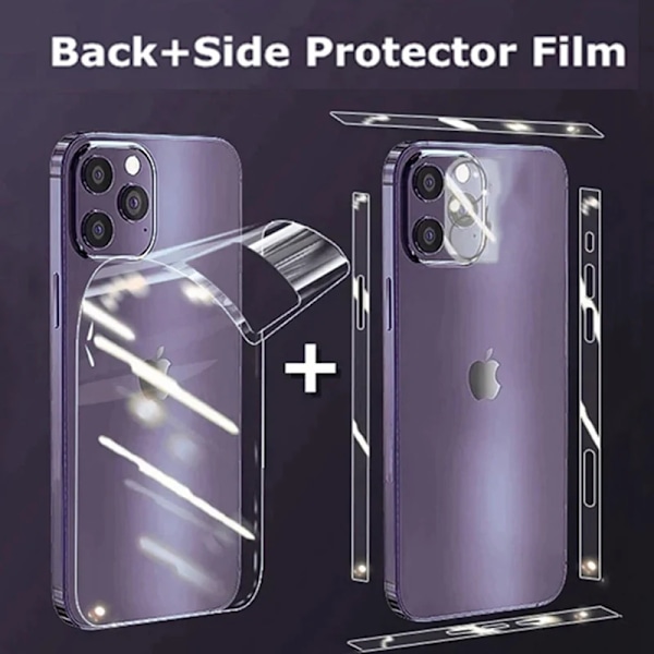 Hydrogelfilm för iPhone 16 Pro Max Baksida Skärmskyddsfilm för iPhone 13 Mini 12 13 Pro Max 14 Pro 15Pro Max Ej Glas 1PC Side 1PC Back For iPhone 15 Plus