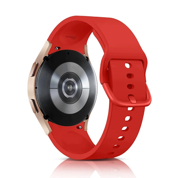 Silikonarmband för Samsung Galaxy Watch 7 6 5 4 44mm 40mm pro 45mm Sport 20mm Klockarmband Armband Galaxy Watch6 Classic 43mm 47mm official Red Watch 7 6 5 44mm