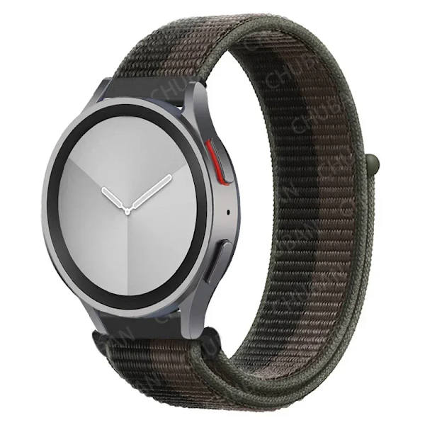 Nylon loop Band för Samsung Galaxy Watch 7-FE 6/5/pro/4/Classic/active 2 20mm/22mm sportarmband huawei gt 5-4-2-2e-3 pro rem 73 Black Grey 22mm watch band