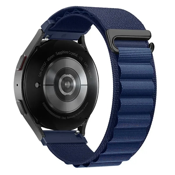 22mm 20mm Nylon Alpine Loop Armband för Huawei Watch GT5 Pro GT5 GT4 GT3-2 46mm Armband Klockarmband för Samsung Watch 7 6 5 4 Bälte Dark blue for width 22mm