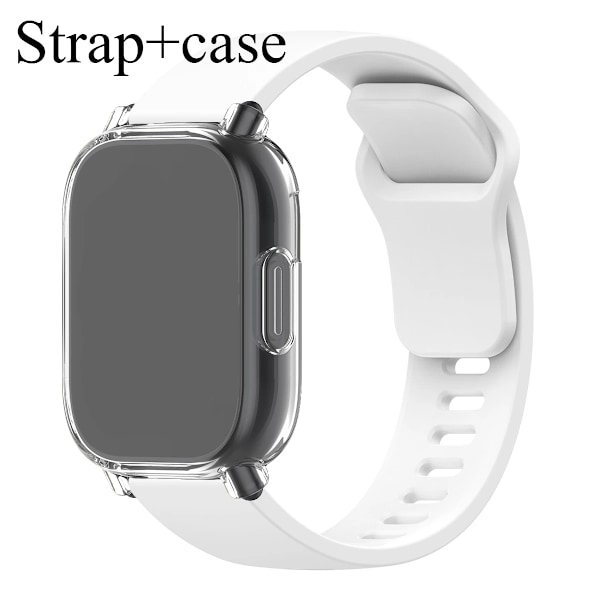 Silikonarmband + Skyddsfodral för Xiaomi Redmi Watch 5 active/5 Lite Full Cover Skärm TPU Mjukt Skal och Andningsbart Sportband WTr Redmi Watch 5 Active