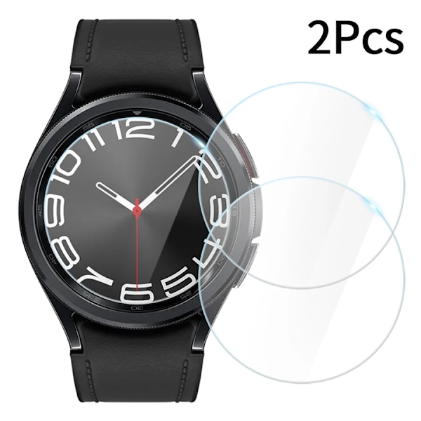 Härdat Glas Film för Samsung Galaxy Watch 6 40mm 44mm Anti-Repor Klar Skärmskydd för Galaxy Watch 6 Classic 43mm 47mm 2 pieces Galaxy Watch 6 40mm