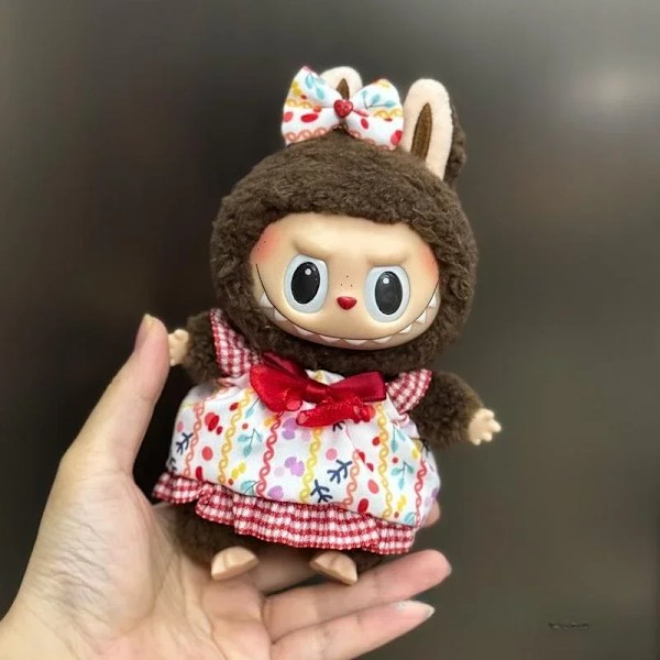 Mini Plyschdockas Kläder Outfit Tillbehör För Korea Kpop Exo 15-17cm Labubu Idol Overall Set Kläder Gåva Labu-1 No doll