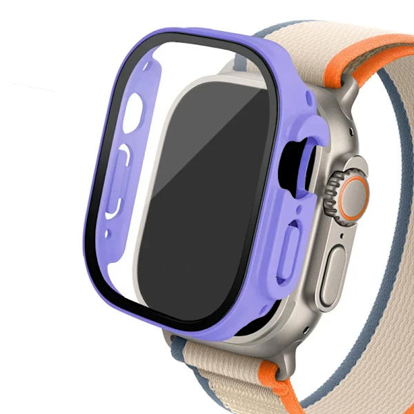 Glas+fodral för Apple Watch Ultra 2, 49 mm, smartklocka PC Stötfångare+Skärmskydd Härdat Skydd iwatch serie armband Tillbehör Lalic 24 Ultra 49mm