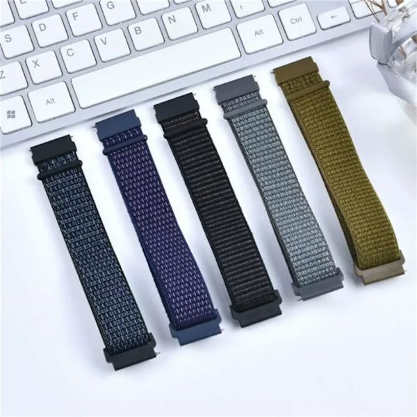 20 22mm Nylon Klockarmband För Garmin Vivoactive 3 4 5/Venu 2 Plus/Venu 3/Forerunner 55 158 265 965 745 645 255 Music Loop Armband Unity mosaic 22mm Width Band