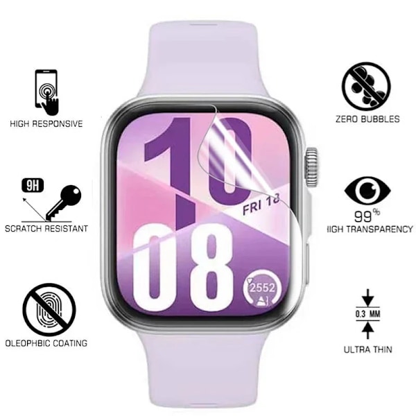 5 ST Skärmskydd För Huawei Watch Fit 4 Fit4 Pro Repskydd Klar TPU Hydrogel Film för Huawei Fit4 3 2 Tillbehör Huawei Fit 3 5 Pieces