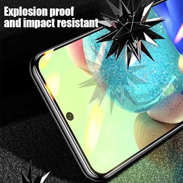 3 st Komplett Härdat Glas För Samsung Galaxy A05 A15 A25 A35 A55 S20FE A03 A13 A53 A72 A71 A51 A54 A14 A34 Skärmskydd Glas For A24 Black